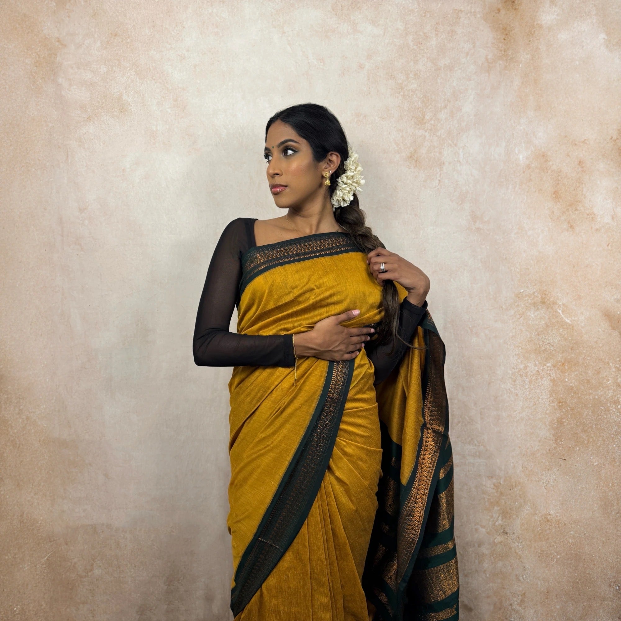 Kalyani Cotton (Mustard/Green)