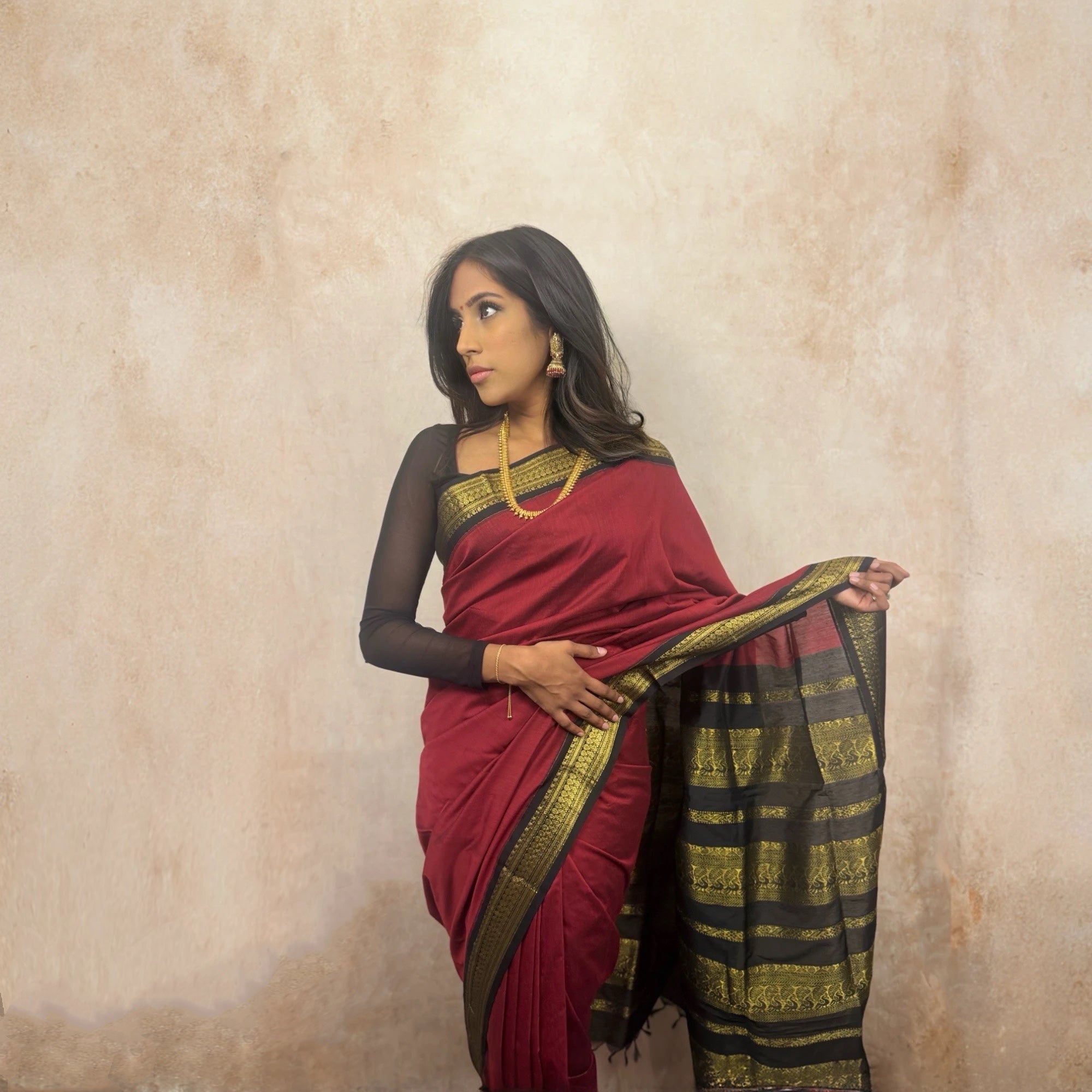 Kalyani Cotton (Red/Black)