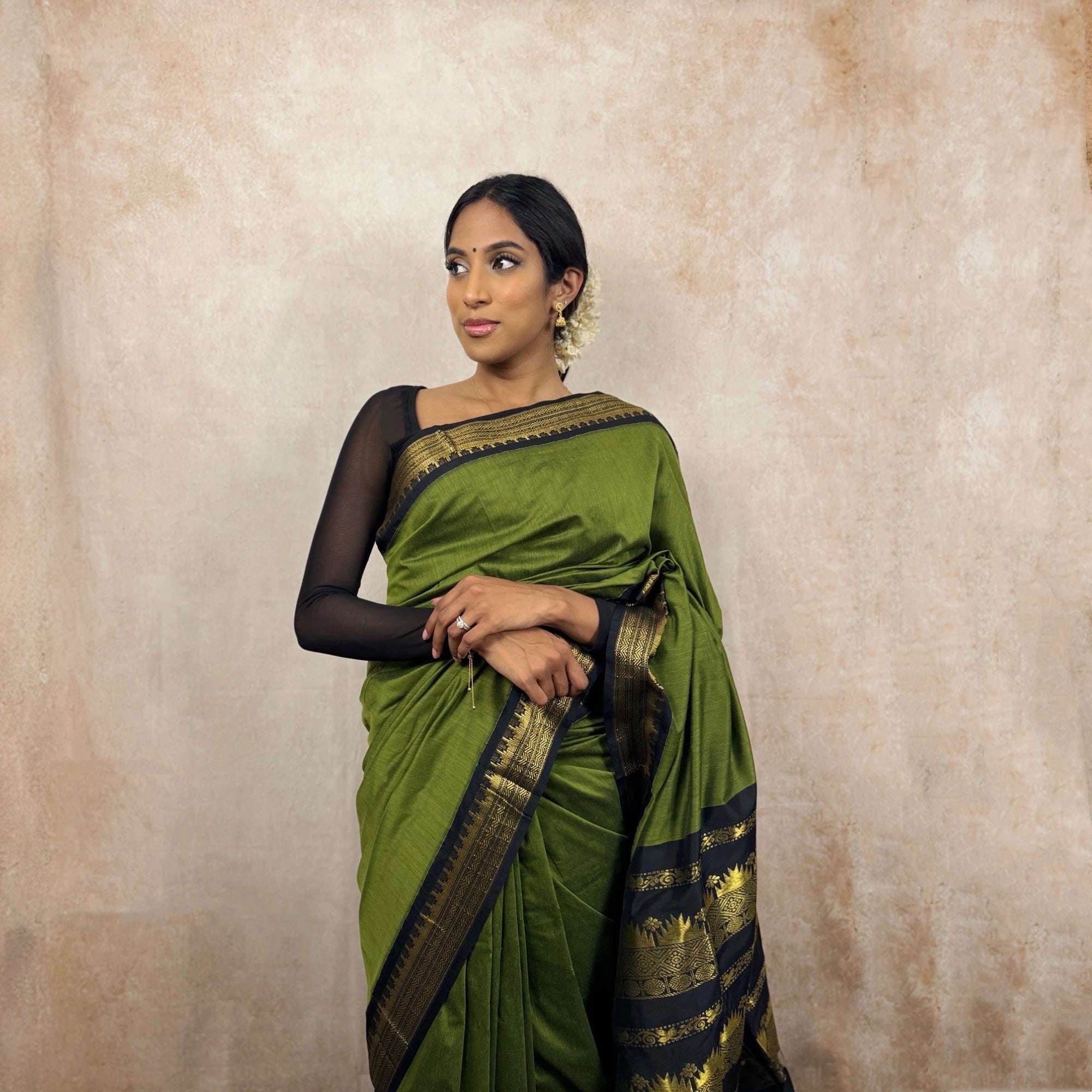 Kalyani Cotton (Green/Black)