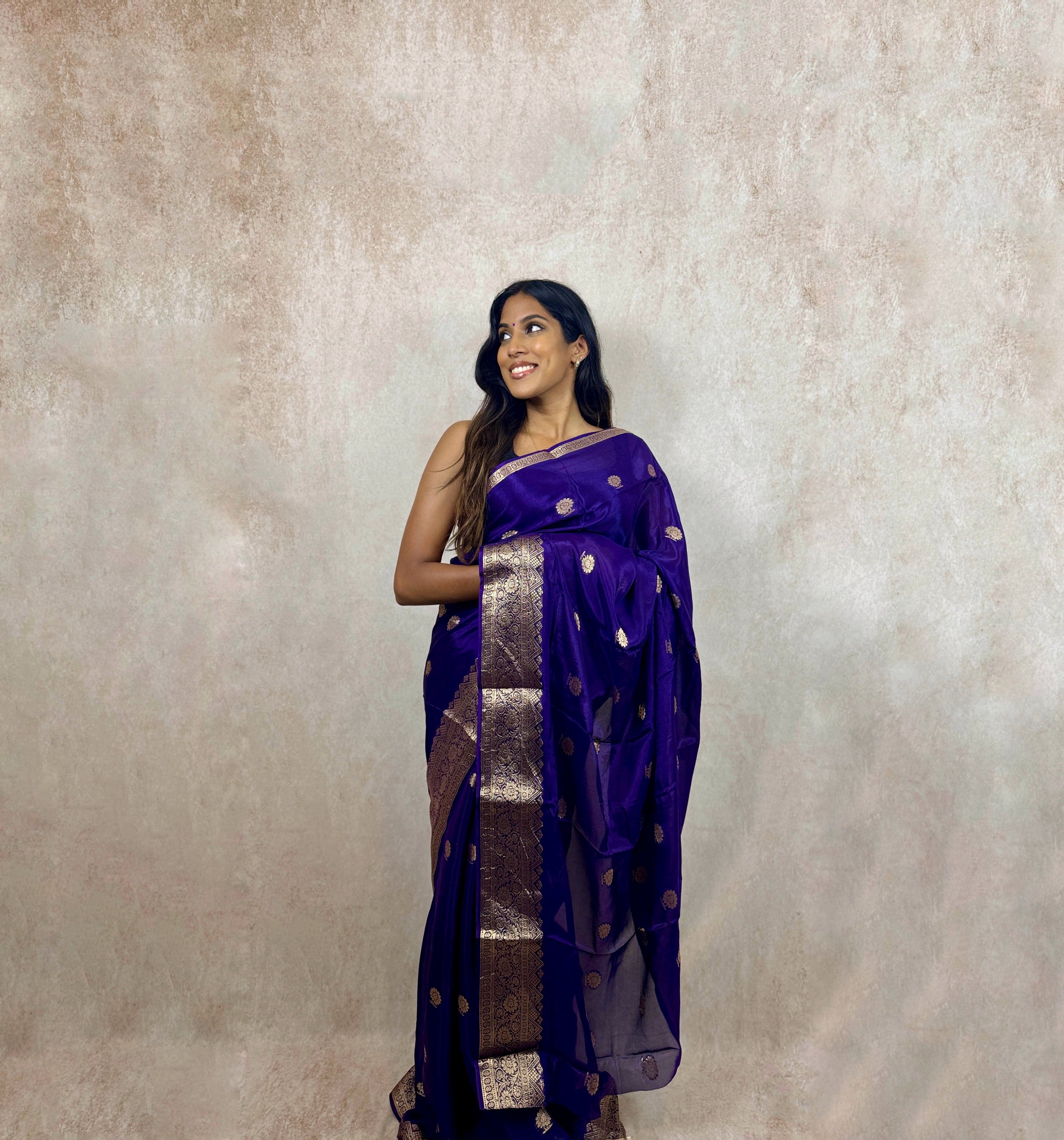 Sunflower Bhutta Soft Silk (Purple)