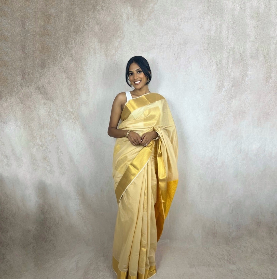 Silk Cotton (Cream/Yellow)