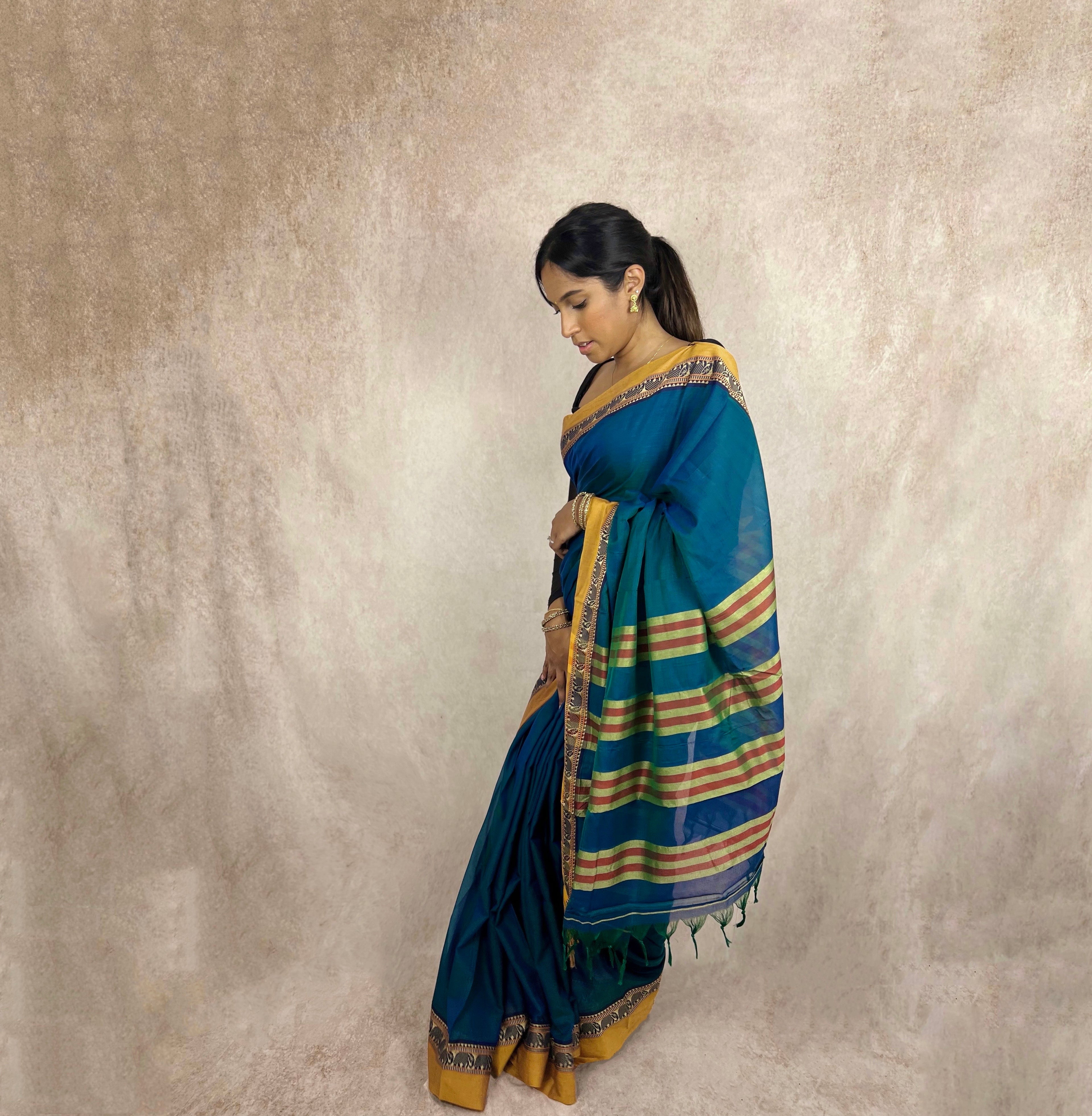 Naranyapet Cotton (Blue/Yellow)