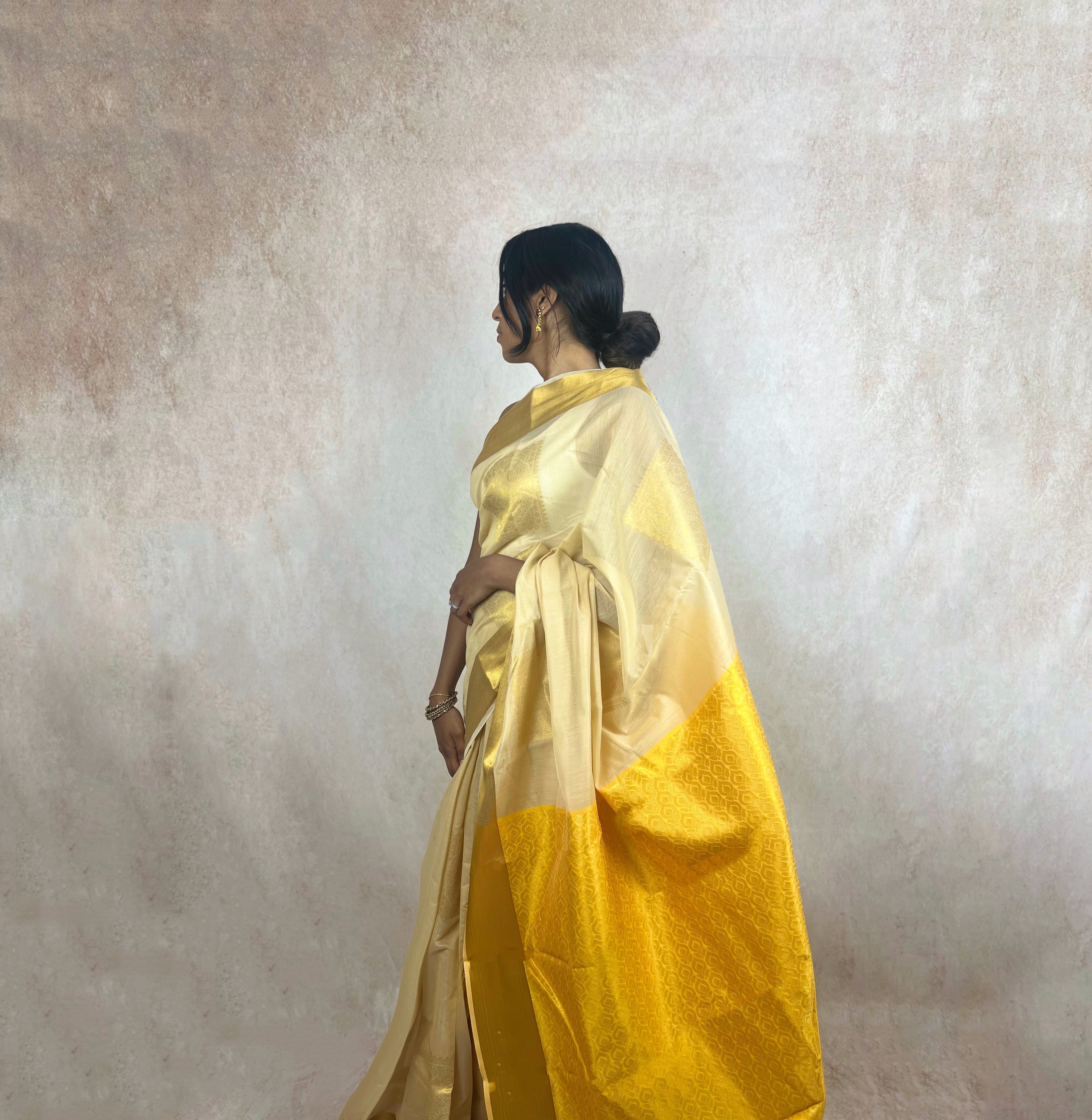 Silk Cotton (Cream/Yellow)