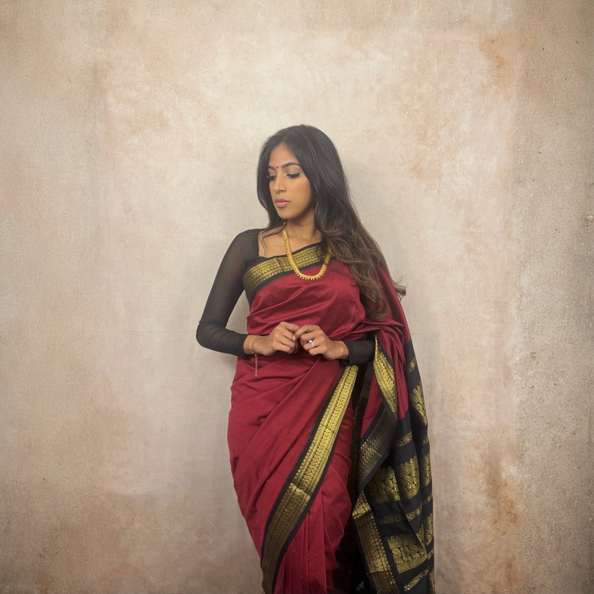 Kalyani Cotton (Red/Black)