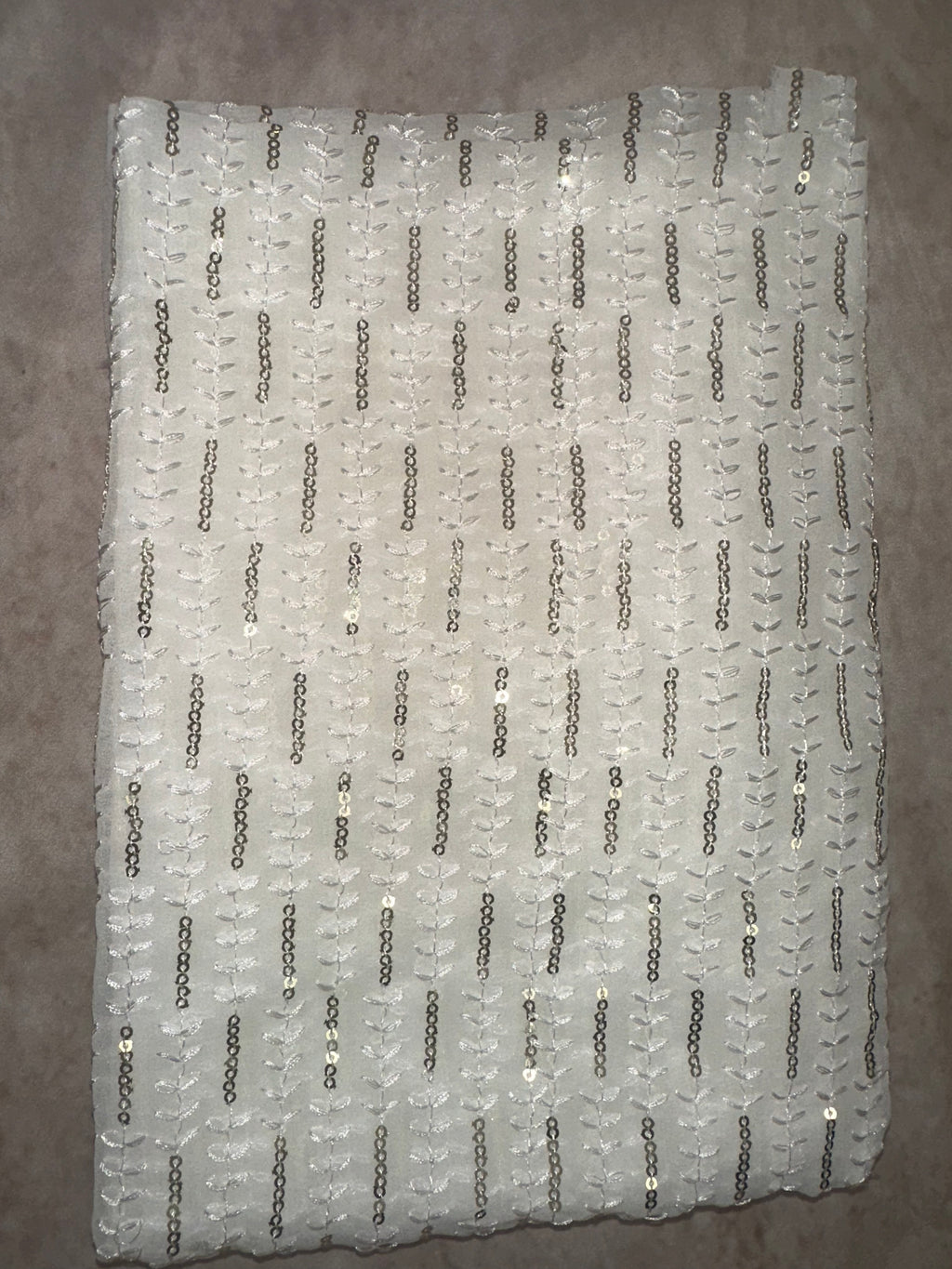 Georgette with Stone Work (Plum)