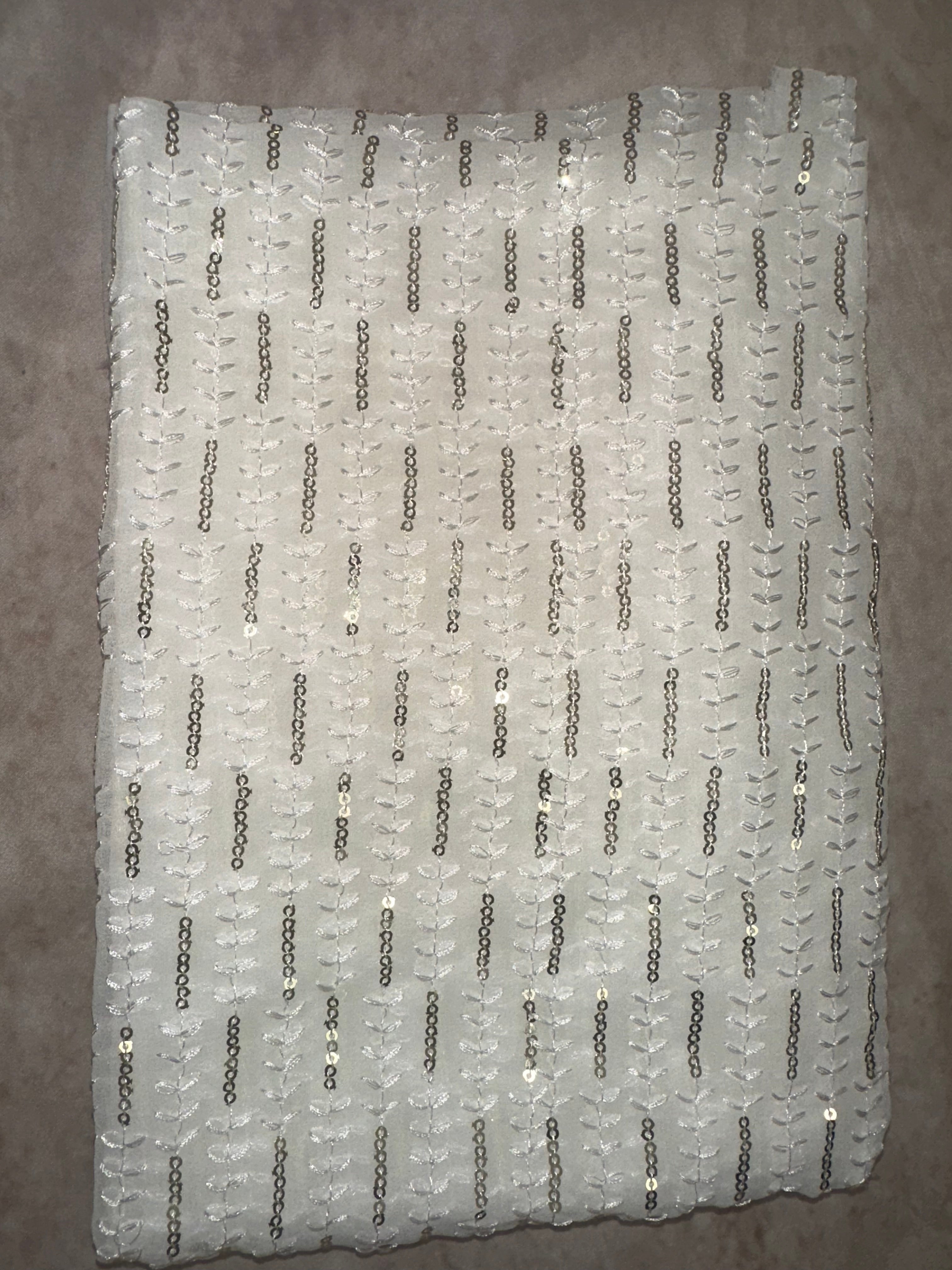 Georgette with Stone Work (Plum)