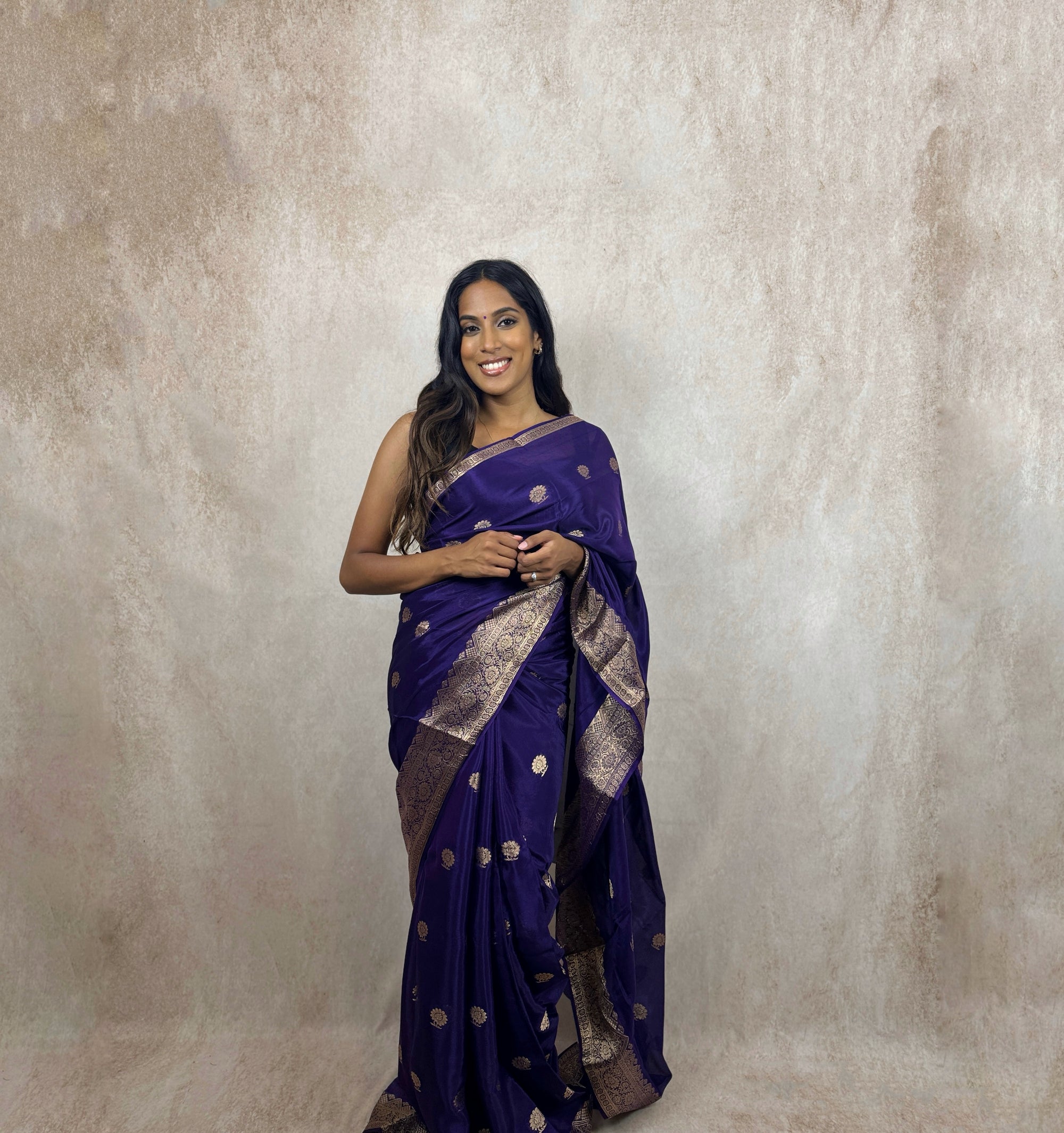 Sunflower Bhutta Soft Silk (Purple)