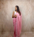 Georgette with Stone Work (Pink)