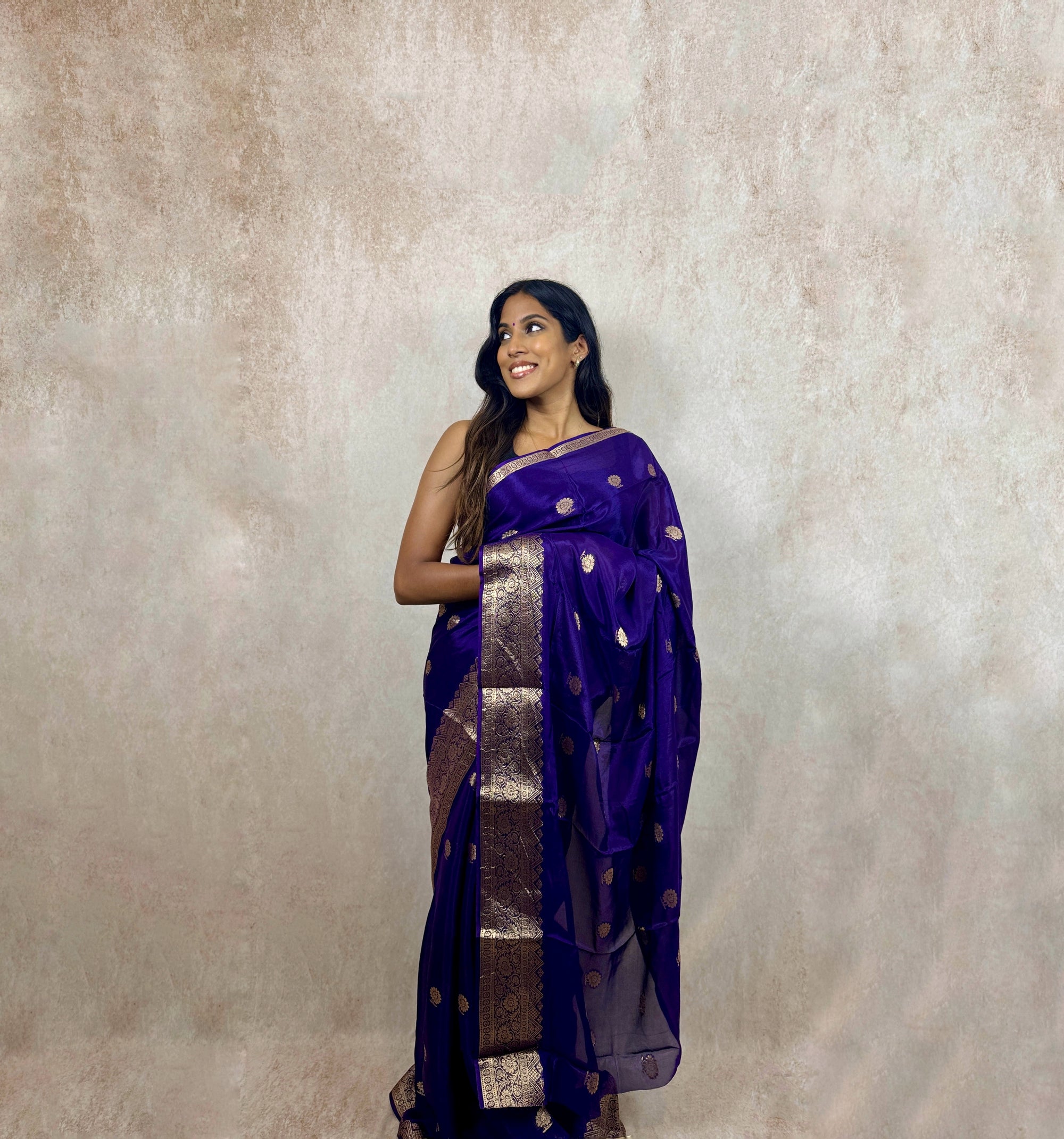 Sunflower Bhutta Soft Silk (Purple)
